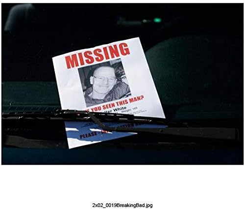 Bryan Cranston Missing Poster on Car (Breaking Bad Season 2 – Walter White), 8 x 10 pulgadas, fotógrafo, intérprete y actor, color CJ