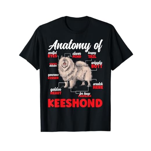 Anatomy Of A Keeshond Dog Keeshond Owner Keeshond Dad T-Shirt