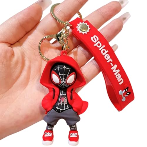 Rawan Fresh Cartoon Keychains For Girls Boys, Pendant Key Accessories, Cute Kawaii Key ring Purse Backpack,Key Chain Wristlet Car Charms (Black)