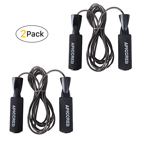 2pack Steel Wire Jump Rope Adjustable Length Speed Crossfit Workout for Boxing MMA