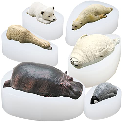 Moules en silicone animaux endormis pour résine époxy et bougies
