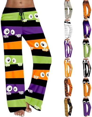 Halloween Pajamas Pants Women Halloween Apparel Plus Size Pajama Costumes Clothes For Matching Couples Skeleton Ghost