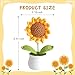 YiQiYi Crochet Flowers Artifical Sunflower for Office Desk Car Dashboard Decor Motivational Gifts for Women Handmade Knitted Flowers Birthday Christmas Party Home Decoration (Sunflower)
