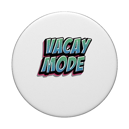 Sunshine Summer Palm Trees Beach Vibes vacay mode PopSockets Swappable PopGrip, Black - Image 3