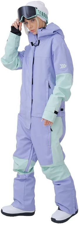 Snowverb - Traje de nieve de una pieza para hombre y mujer, para snowboard, impermeable, para esquí, invierno, al aire libre, unisex, trajes de nieve