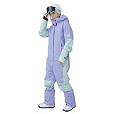 SNOWVERB Womens Mens One Piece Snow Suits Snowboard Waterproof Ski Jumpsuit Winter Outdoor Unisex Snowsuits