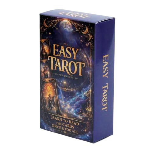 Cartas Tarot Fácil - 78 Piezas Juego De Mesa Ligero | Juego De Cartas De Tarot | Para Adultos Hombres Mujeres Familias Principiantes Reuniones Sociales
