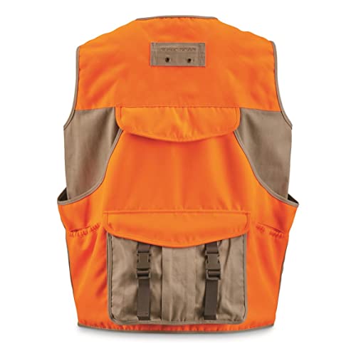 Guide Gear Men's Upland Vest for Bird Hunting, Orange with Back Game Pouch3