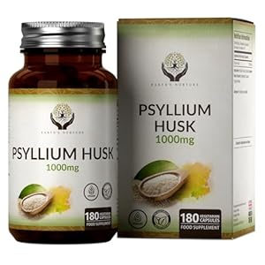 EN Psyllium Husk | 180 Fibre Supplement Psyllium Husks Capsules – 1000mg Physillan Husk per Serving | High Strength Fiber Supplement with Psyllium Husk Powder | Non-GMO & Allergen Free | Made in UK