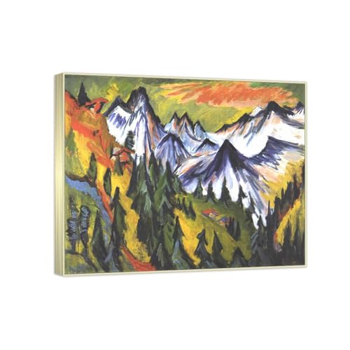 Impressions sur toile abstraites Kirchner 40x50 | Tableaux décoratifs pour le salon élégants