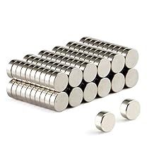 Round Multi-Use Magnets for Refrigerator Craft Project - Approximate 7x2mm - 100 Pieces