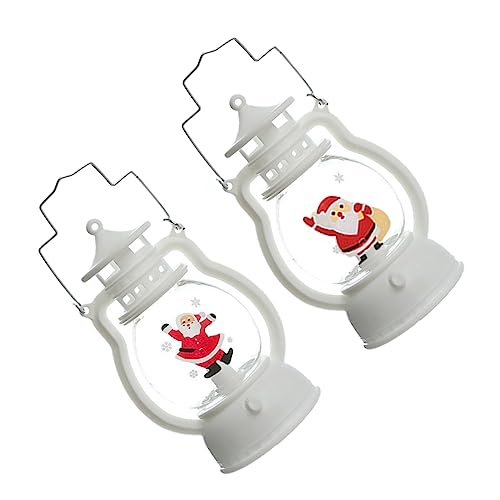 OFFSCH 2pcs Xmas Lantern Led Light Decoration Christmas Light Ornament Charming Hanging Lantern for Home Party and Festive Decor Holiday