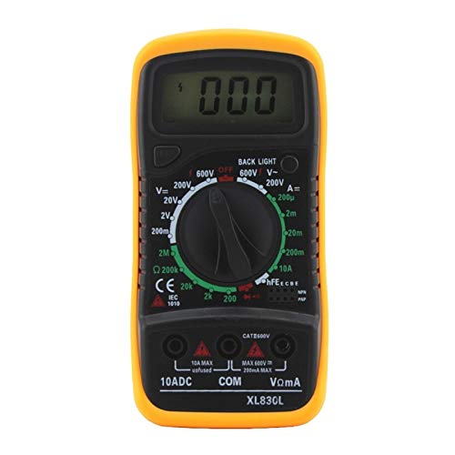 XL830L Multímetro AC/DC LCD Digital Volt Amp Ohm Tester Meter Voltímetro Amperímetro Sobrecarga Proteger con sonda Cover