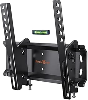 Perlegear Tilt TV Wall Mount for 13 to 42 inch TVs, TV Wall Bracket with Tilt, Low Profile, VESA 75x75-200x200mm, Ultra-Slim TV Mount Holds Flat or Curved TVs up to 25 kg, PGST02