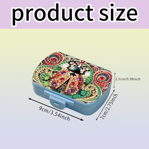 Image of ARTopet Diamond Art Painting Mini Storage Box with 6-Grid Creative Design Compact Portable Small Case for Purse Travel Daily (Ladybird)