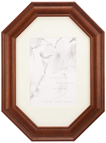A.P.J. Asuka Octagonal Brown Wooden Tabletop Photo Frame