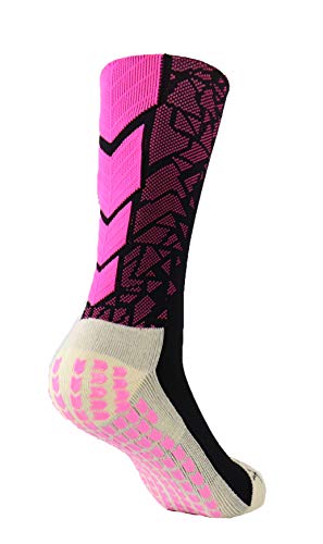 Image of Ulalaza Unisex Anti Slip Sports Thicken Cushion Soccer Socks Non Skid Grippy Traction for Football Basketball Sports