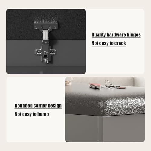 Banc de rangement chaussures à 3 tiroirs abattants pour petit meuble entrée - 6