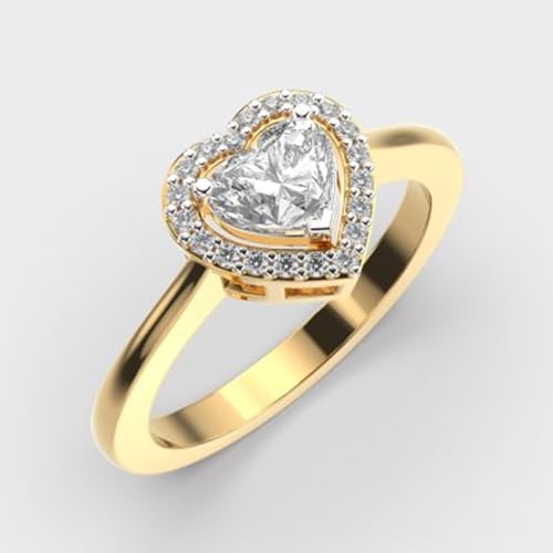 Bague solitaire moissanite forme cœur le cadeau de luxe idéal