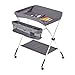 VEVOR Baby Changing Table, Foldable Diaper Change Station with Side Basket, Adjustable Height Changing Table with Lockable Wheels, Multi-Functional Nursery Storage Organizer, Dark Gray
