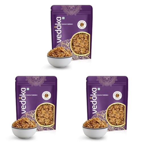 Image of Amazon Brand - Vedaka Premium Walnut Kernels | 500 G | Dried Walnut Without Shell | Natural Akhrot Giri | Delectable And Crunchy | Healthy Snack (Pack of 3)