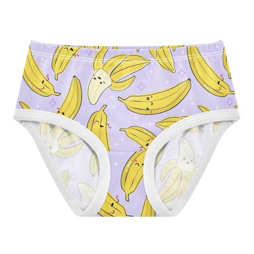 Wusikd Fruit Banana Girls' Underwear Cotton Girls Briefs Soft Toddler Underwear 4T Multi