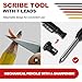 LATTHANT Multi-function Scribe Tool, Aluminium Alloy Scribing Tool with Carpenter Pencils, Construction Pencil with 7 Leads, Deep Hole Pencil with Sharpener for woodworking, Gauge Scriber Line Maker