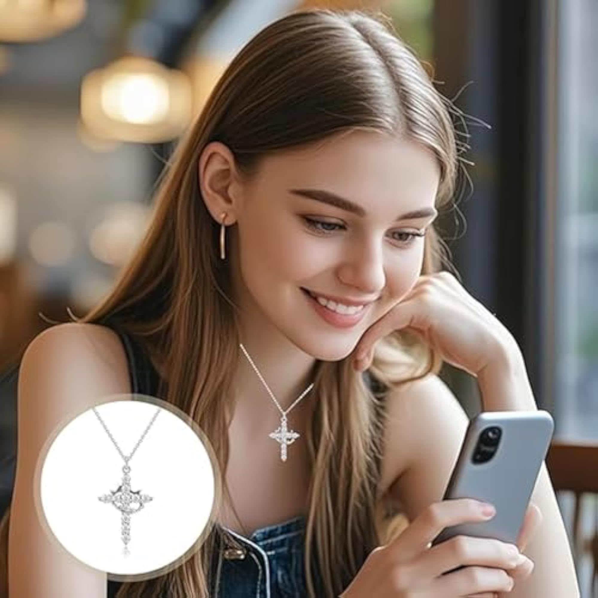Cross Necklace for Women, Stylish Pendant