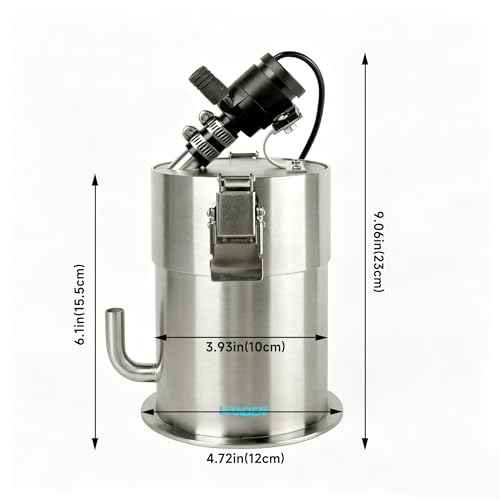 Image of LANDEN PURA 100 Compact External Canister Filter for Aquarium System, Suitable for 10-28 Gallon Tanks, Stainless Steel Tank Canister with Water Pump and Double Tab Connector, Three-Stage Filtration