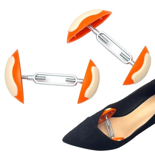 Image of MAYCREATE 1 Pair Mini Shoe Stretchers Women Wide Feet, High Heels Boots Stays Shaper Stereotypes Stretchers Expander, Adjustable Men Women Shoe Widener Expander Shaper, Orange