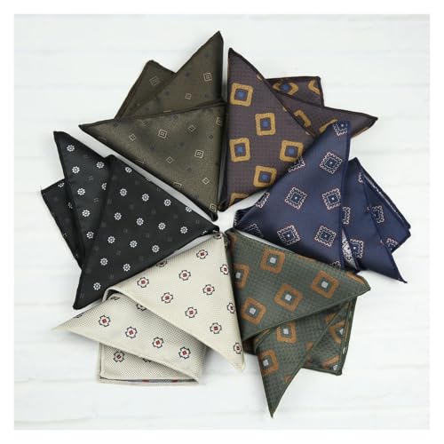 Pañuelo de bolsillo para hombre con sofisticados puntos marrones estilo formal 3