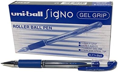uni-ball UM-151S Gel Grip Rollerball Pens. Premium Medium 0.7mm Ballpoint Nib for Super Smooth Handwriting, School, Journaling and Note Taking. Fade & Water Resistant Uni Super Ink. Pack of 3 Assorted