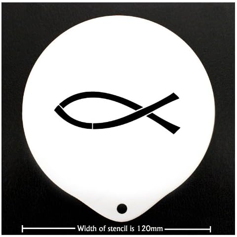 Christian Symbol 2 Coffee Stencil Cappuccino Template Cover
