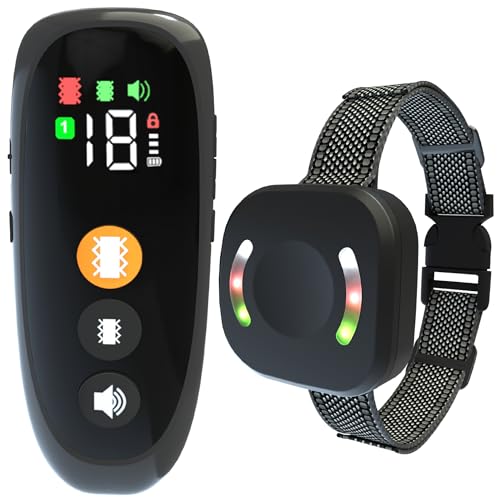 Meloive Collier de Dressage,Conformes à La Nouvelle Loi 2025-Collier Vibration-Portée de 3000 Mètres,4 Modes Son/Vibration/Forte Vibration/Lumières...