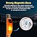 Aolyty Solar Warning Lights, Bright Solar Strobe Lamp Strong Magnetic Base, Waterproof LED Beacon Safety Light Outdoor 4 Pack for Vehicle, Construction Site, Barricade, Driveway, Dock (Yellow)