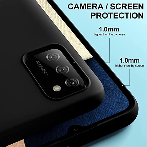 Image of DIZORO Liquid Silicone Case Compatible with Samsung Galaxy A02S / M02S / F02S Case, Gel Rubber Full Body Protection Cover Case Drop Protection Case (Black)