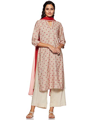 Image of BIBA Cotton Women's Straight Salwar Suit Set