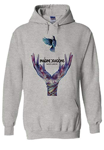 PatPat Store Imagine Dragons Novelty Grey Men Women Unisex Hooded Sweatshirt Hoodie-M