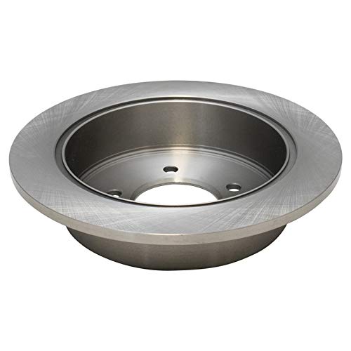 Image of TRQ Rear Brake Pad and Rotor Set Semi Metallic Solid Rotors
