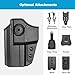 Universal OWB Holster for Glock/Sig/S&W/Springfield/CZ/Beretta/Taurus/Canik/FN/ 1911/ Walther, Fits 100+ Pistols for Full & Compact Size Pistols, Index Finger Release, Adjustable Paddle