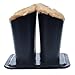 Cosmos ® Black PU Leather Eyeglasses Holder Stand for Two Eyeglasses with Light Brown Color Plush Lined