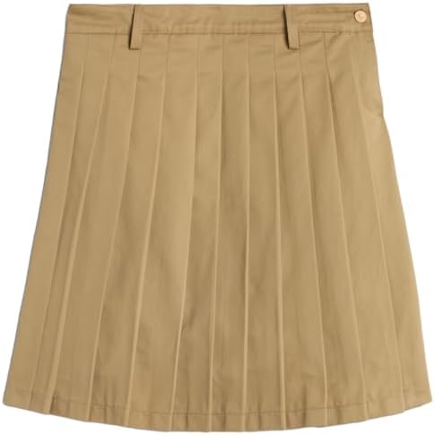 7 For All Mankind Pleated MIDI Skirt Twill Sand Storm