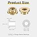 uxcell 10Pcs Flange Sleeve Bearings, 6mm Bore x 10mm OD x 6mm Length, Self-Lubricating Sintered Bronze Bushings