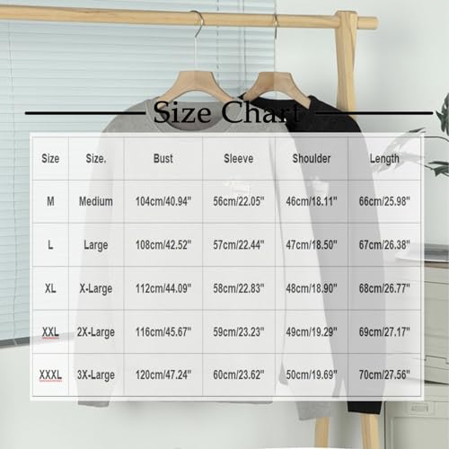 Cambkatl Men's Sytlish Graphic Crewneck Sweaters - Casual Long Sleeve Loose Knitted Warm Fleece Lined Pullover Sweater Tops3