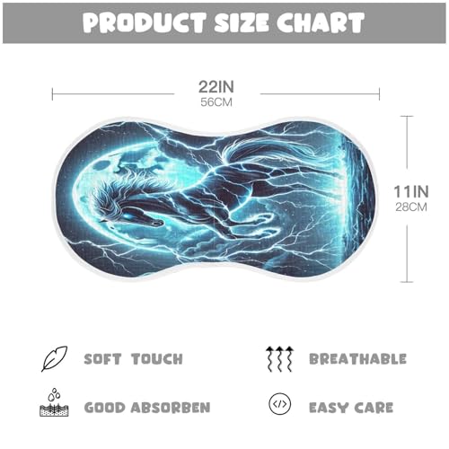 Electric Horse Moonlight Baby Burp Cloths Muslin Burp Cloths Soft Burp Cloth Burp Rags Cotton Burp Clothes Absorbent for Unisex Boy Newborn Girl 1 Pack 22x11 Inches2