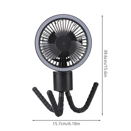 Ventilateur pour poussette et camping à rotation 360° USB