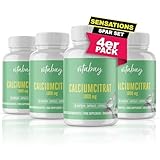Vitabay Calcium hochdosiert 1000mg VEGAN - 360 Kapseln hochdosiertes Calciumcitrat - Calcium Citrate Calziumtabletten hochdosiert 1000 mg Calzium Calcium Tabletten Kalzium hochdosiert Tabletten