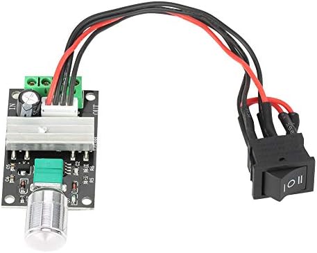 12V DC Motor, DC Motor Controller, DC 6V 12V 24V 3A PWM Motor Speeds Control Reversible Controller Regulator with Switch