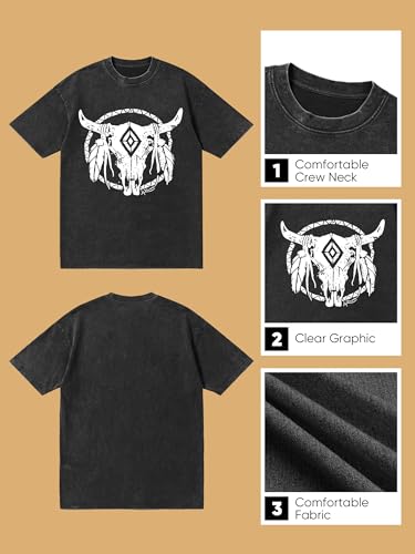 50% Off AUMORA Women's Oversized Western Graphic Tee - Image 8