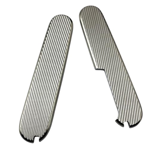 Aibote 1 par de manijas de mango de aleación de titanio manijas parche herramientas DIY agarre de repuesto adecuado para 91mm Victorinox Swiss Army Knife (B)
